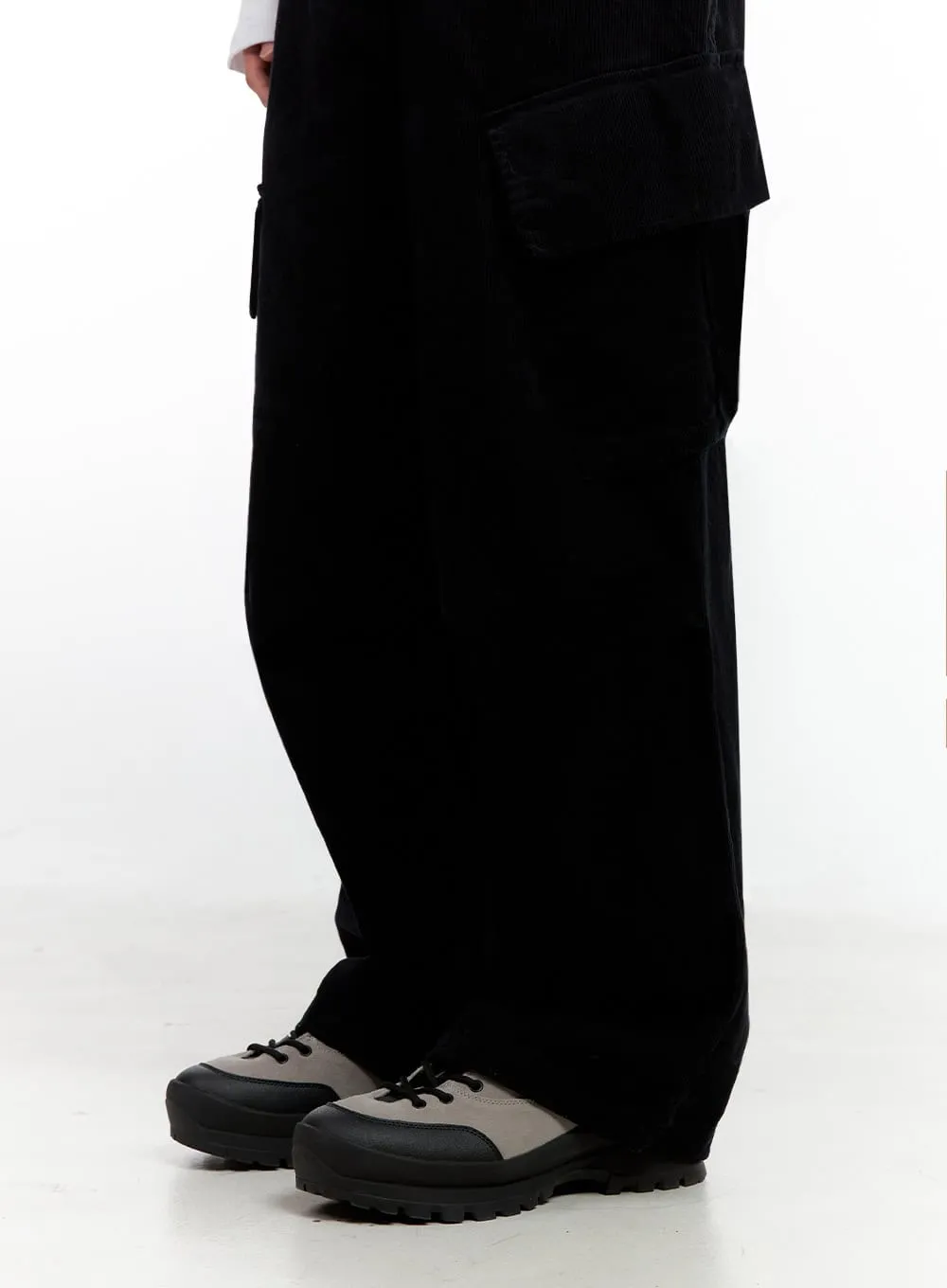 Men's Refined Wide-Leg Cargo Pants IN401