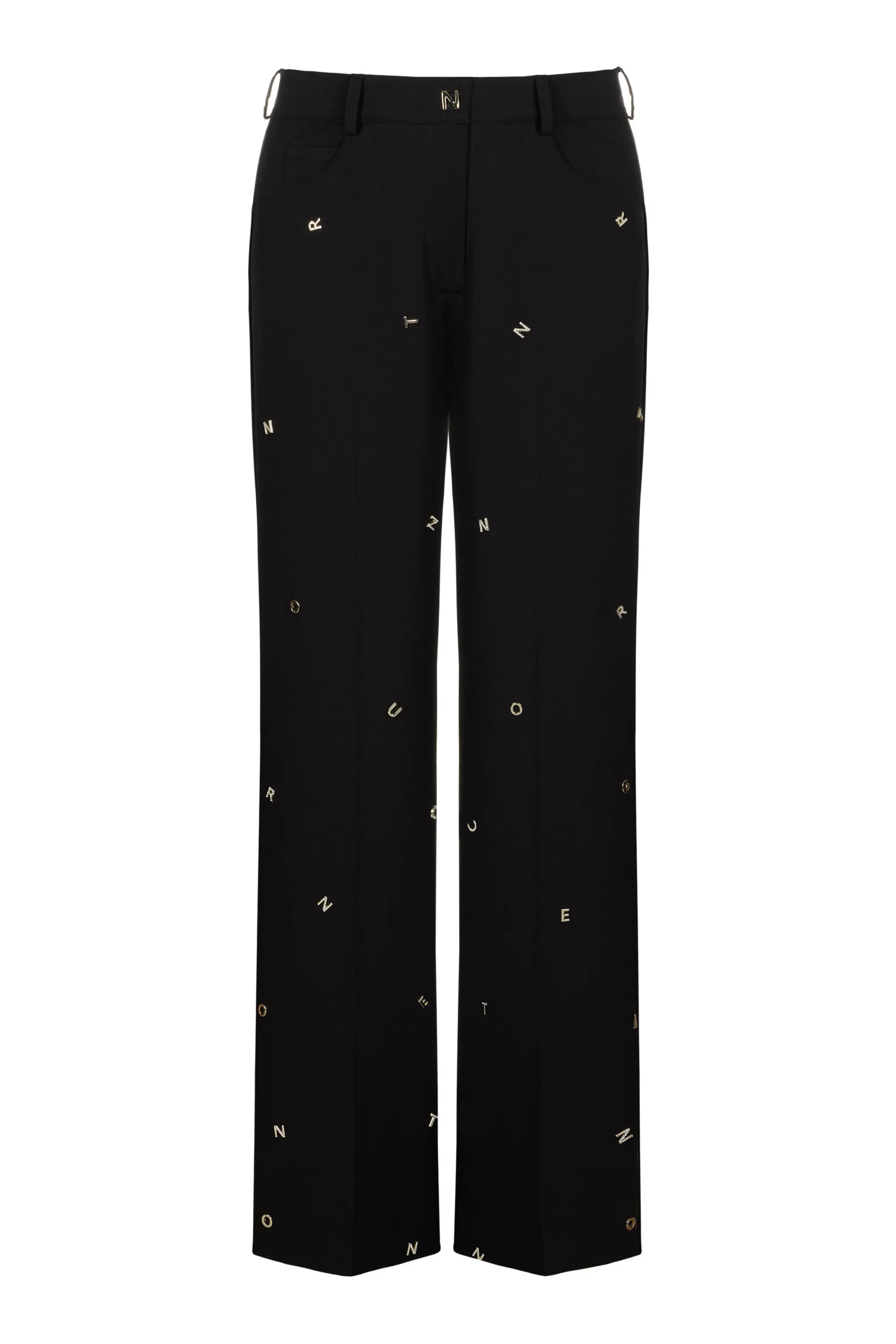 Metallic Letter Detailed Pants (Final Sale)