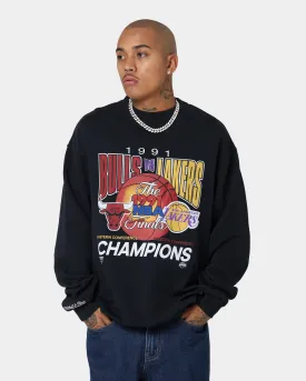 Mitchell & Ness Bulls Versus Lakers Vintage Crewneck Faded Black