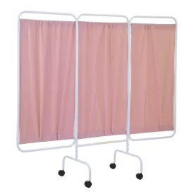 Mobile Antimicrobial Three Panel Privacy Screen, USA Made