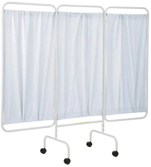 Mobile Antimicrobial Three Panel Privacy Screen