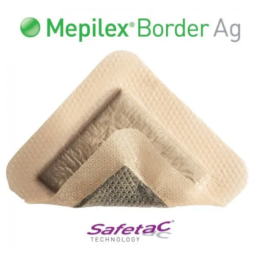 Molnlycke 395400 Mepilex Border Ag Dressing, 15cm x 15cm