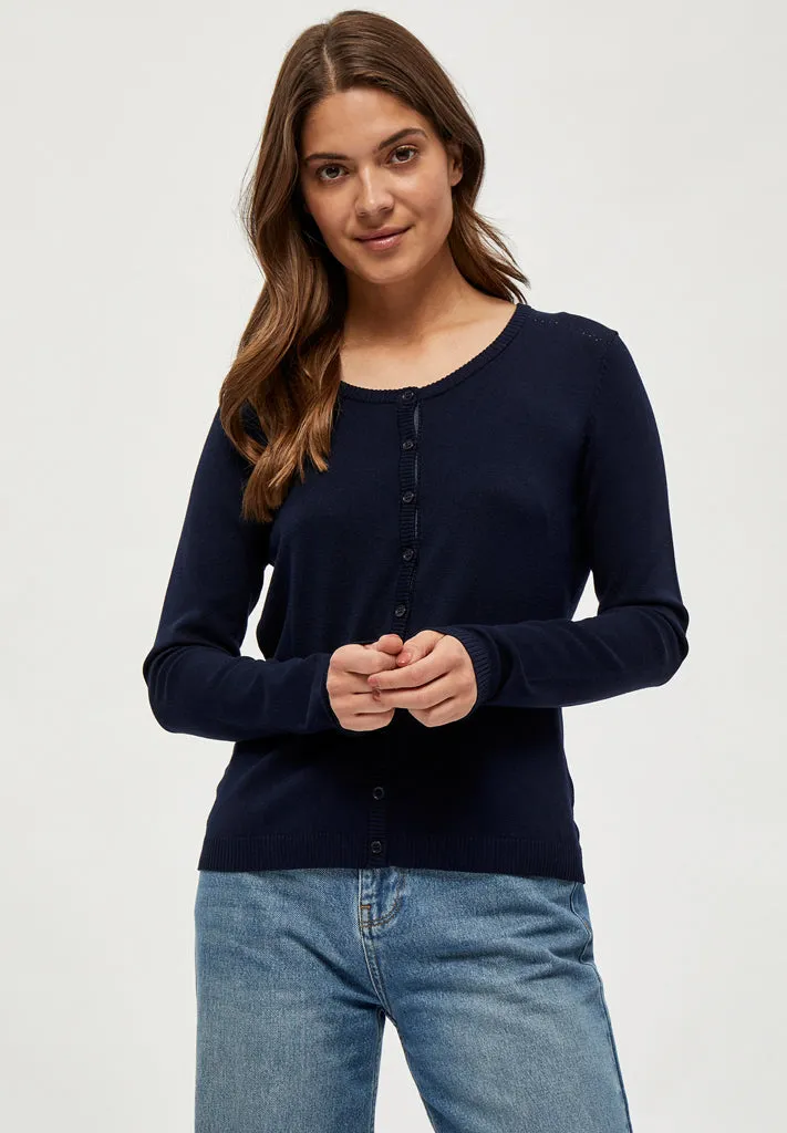 MSNew Laura Cardigan - Black Iris Solid