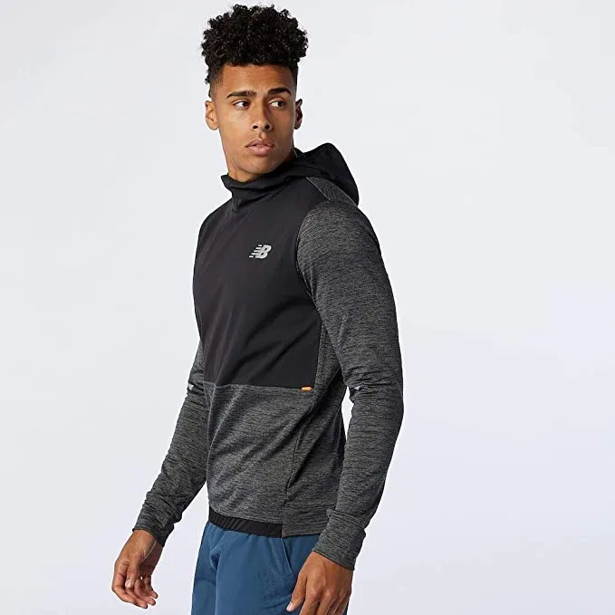 New Balance | Impact Run Heat Grid Hoodie | Men's | Heather Charcoal