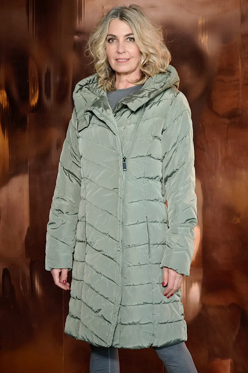 Olives and Papaya Parker Puffer Jacket