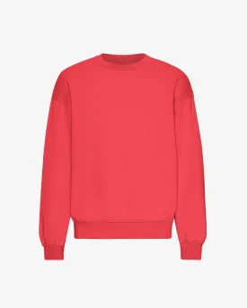 Organic Oversized Crew - Red Tangerine