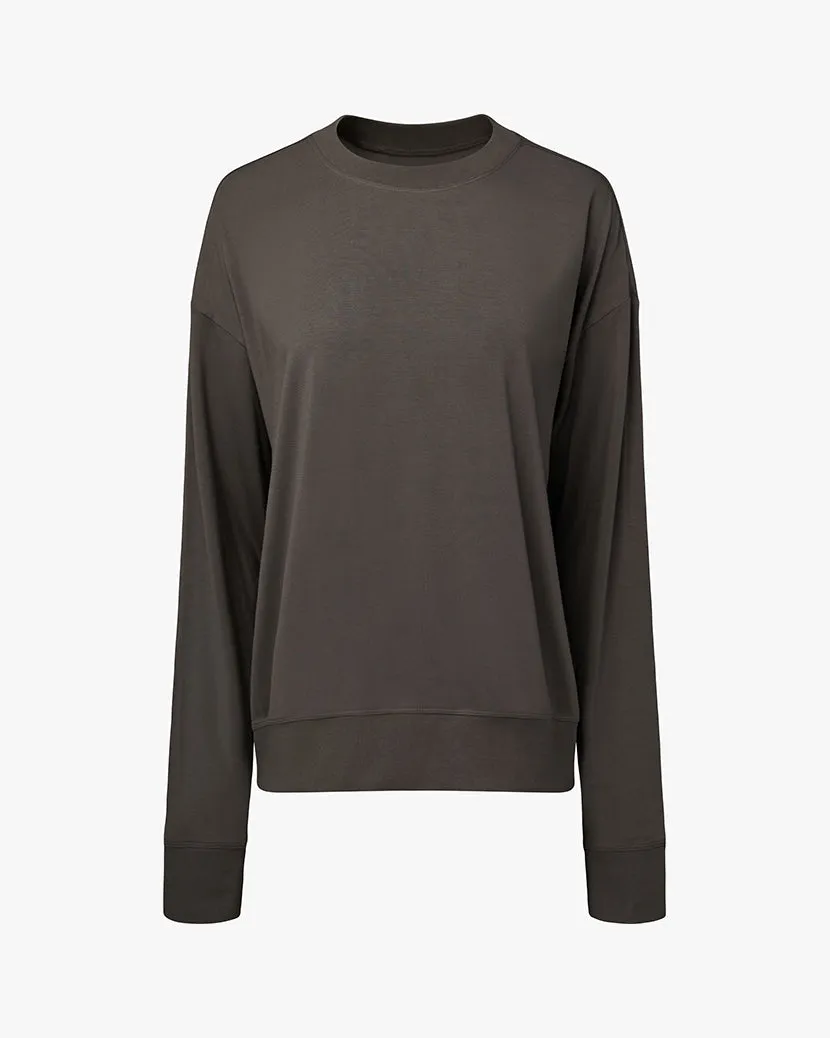 Oversized Long Sleeve Crewneck Top