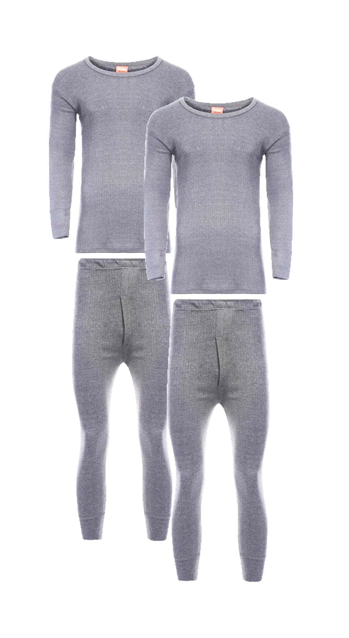 Pack of 2 Men's Thermal Underwear Set Long Sleeve Top and Long Johns for Running Hiking and Workwear Insulating Yarn by Heatwave Thermalwear