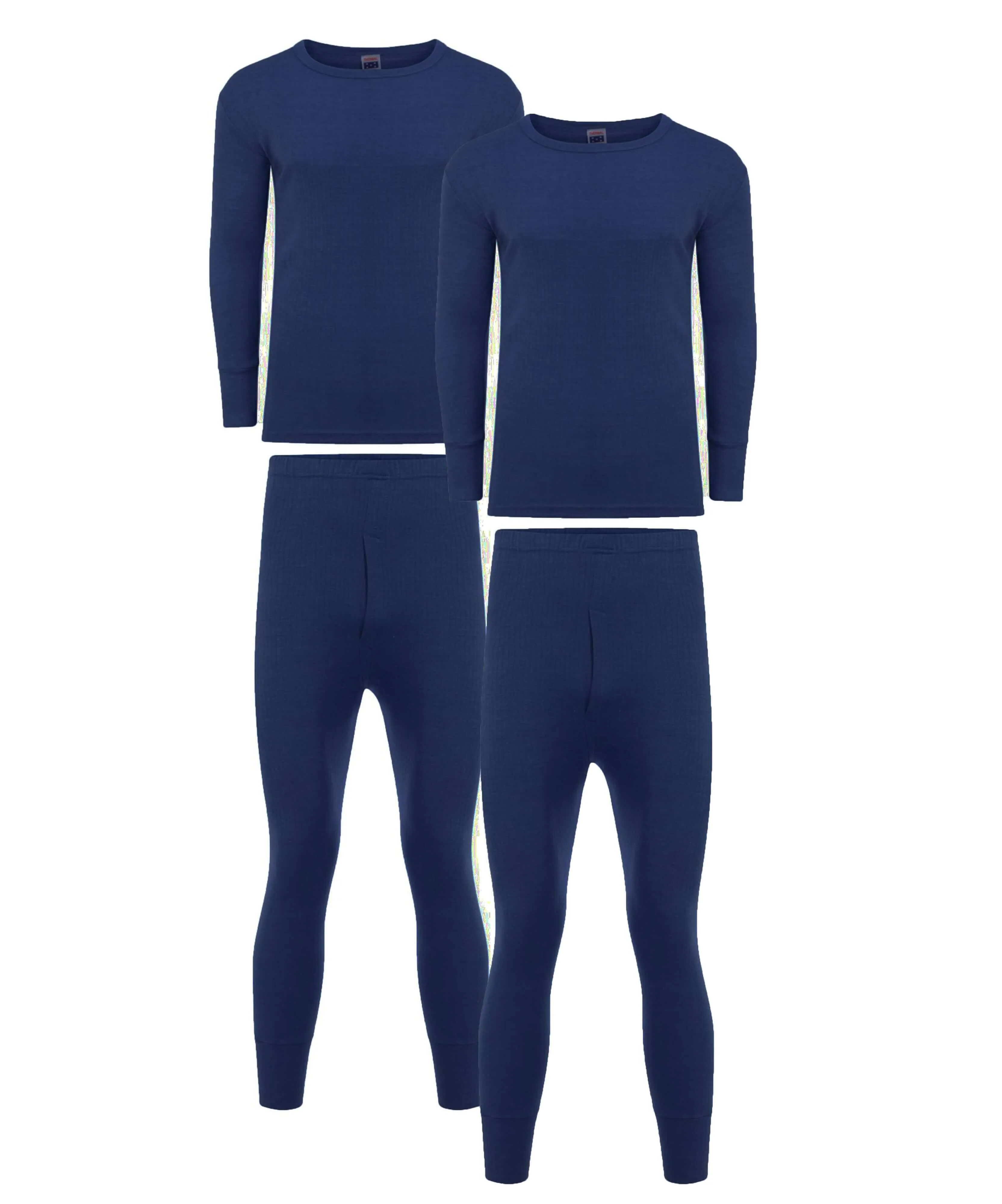 Pack of 2 Men's Thermal Underwear Set Long Sleeve Top and Long Johns for Running Hiking and Workwear Insulating Yarn by Heatwave Thermalwear