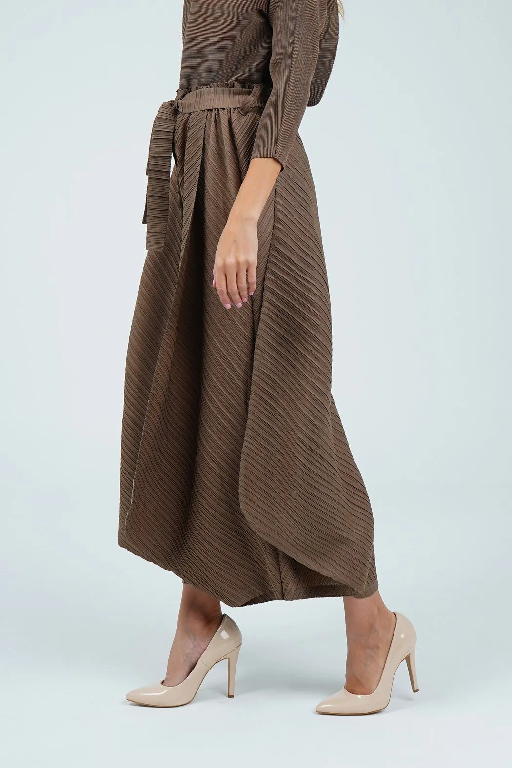 Palmira Double-Layered Genie Pleated Pants