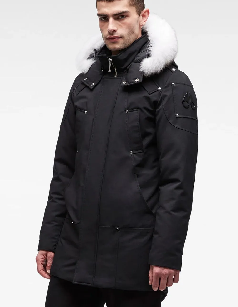 Parka Plumas Moose Knuckles Original Stirling Negra Hombre