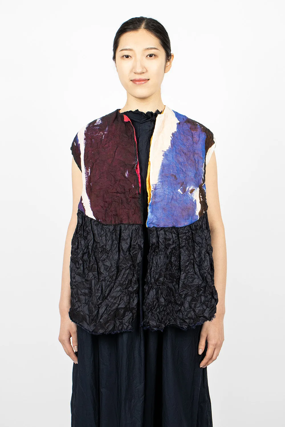 Patchwork Reversible Vest Multi