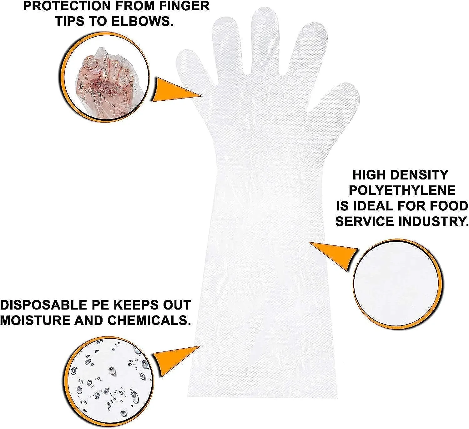 "AMZ Supply's HDPE Industrial Elbow Gloves: Your Ultimate Solution for Safety and Hygiene in High-Volume Applications"