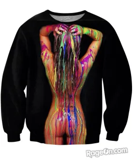 Rainbow Booty Art Crewneck Sweatshirt