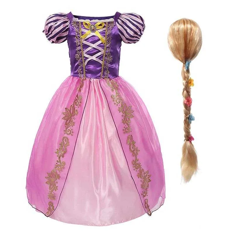 Rapunzel Costumes for Kids Tangled Princess Costume Dress for Girl