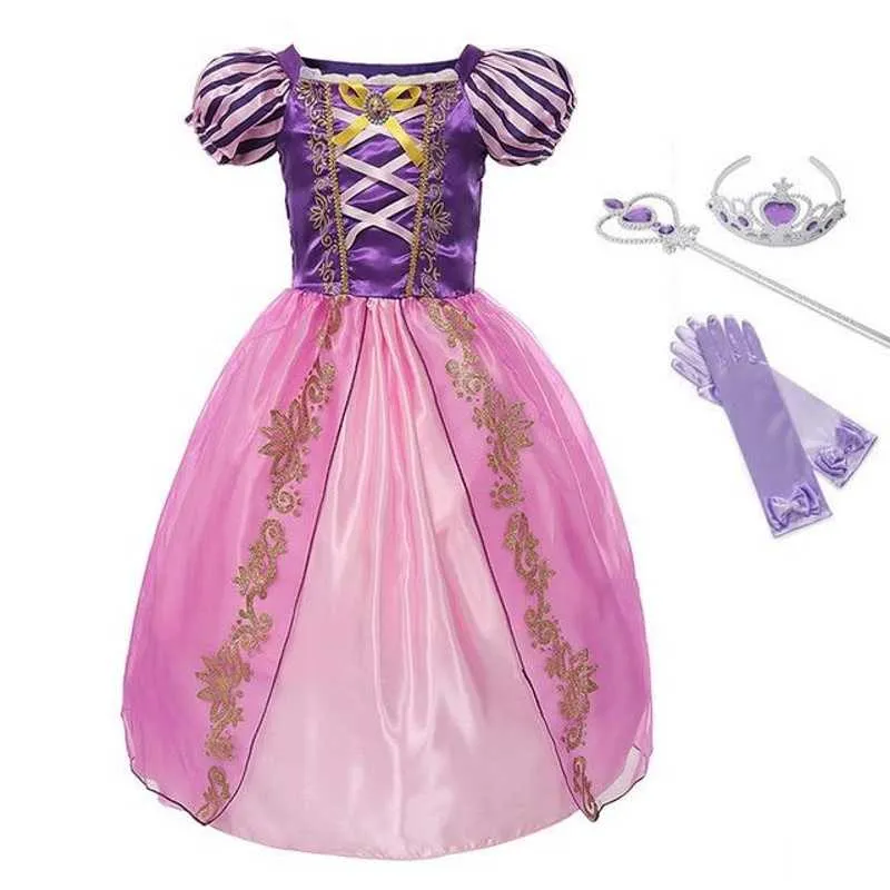 Rapunzel Costumes for Kids Tangled Princess Costume Dress for Girl