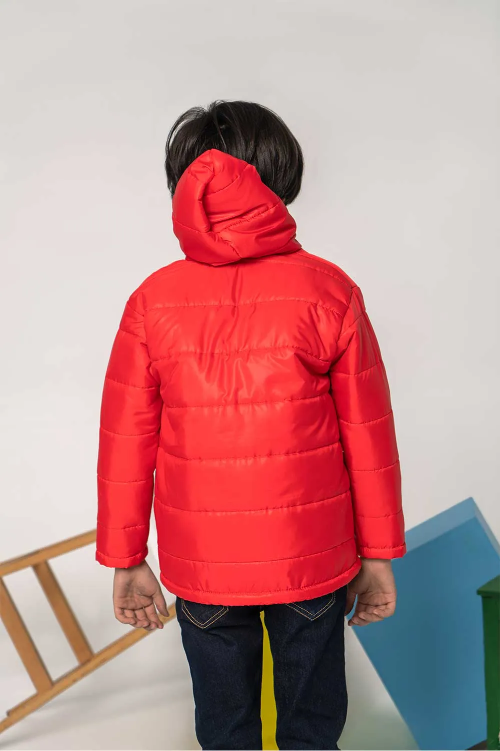 Red Hooded Puffer - Boys