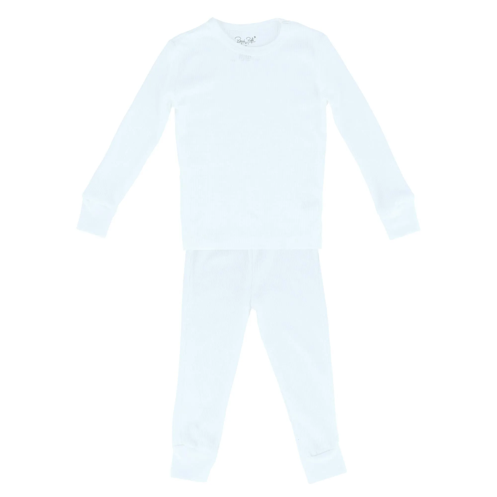 Rene Rofe Toddler Girl's Waffle Thermal Long Underwear 2-Piece Set