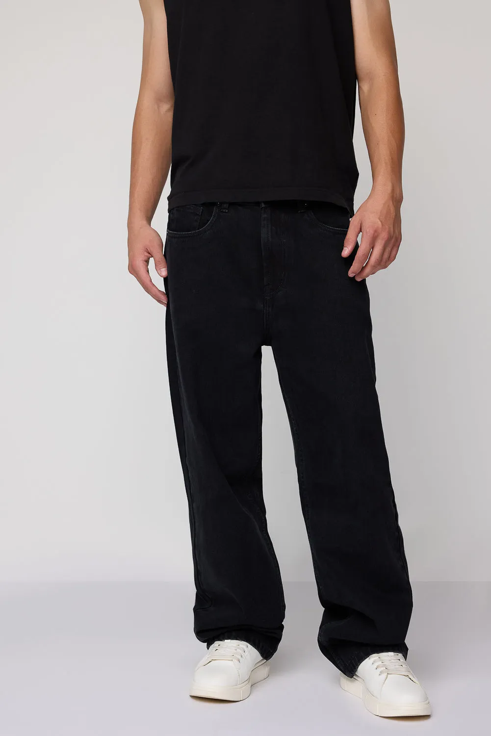 Shaded Black Men's Baggy Fit Jeans