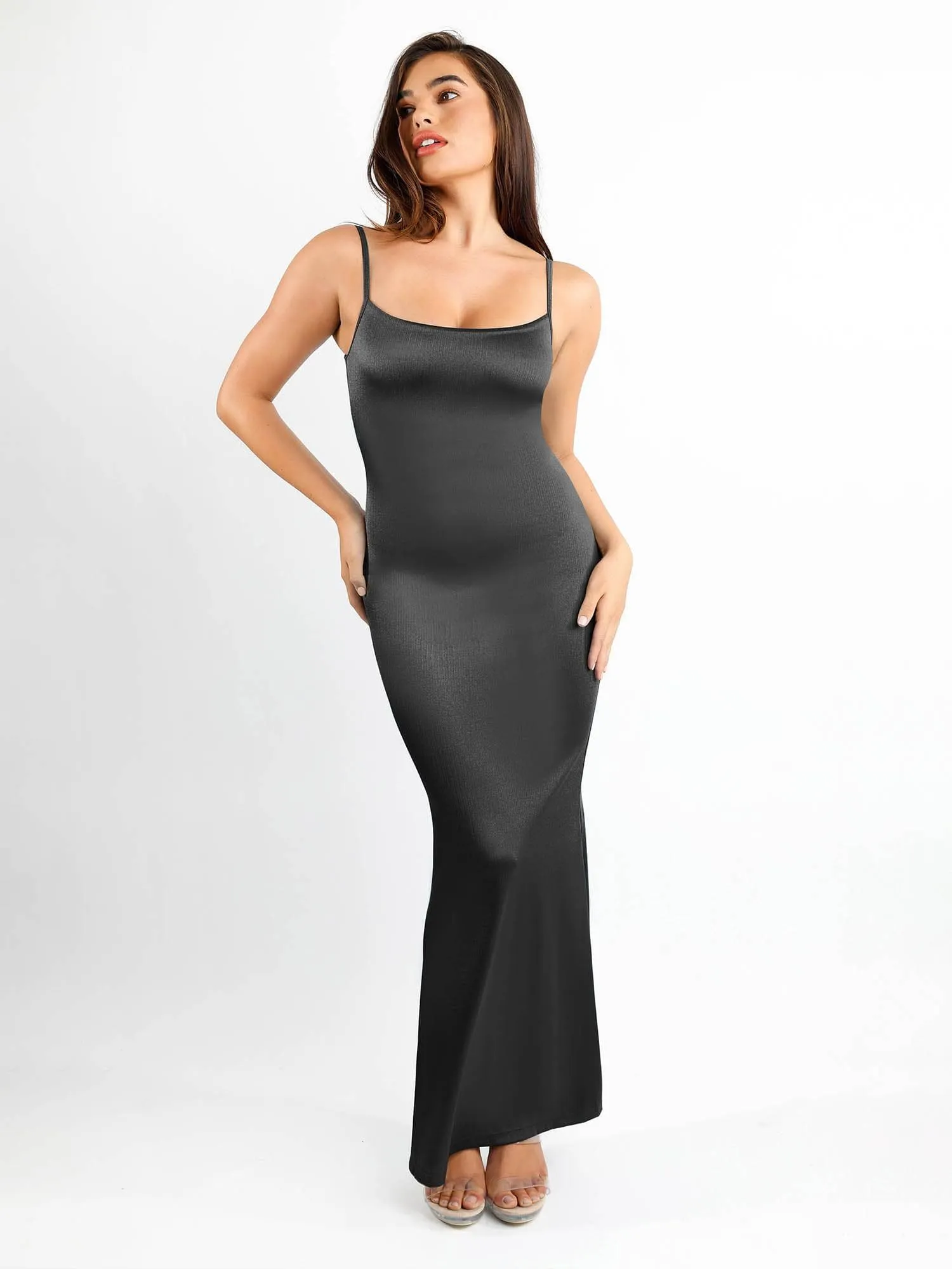 Shapewear Shine Slimming Tummy Control Maxi Slip Dress