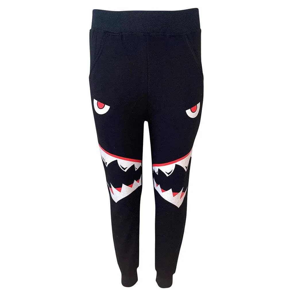 Shark Boy Black Joggers