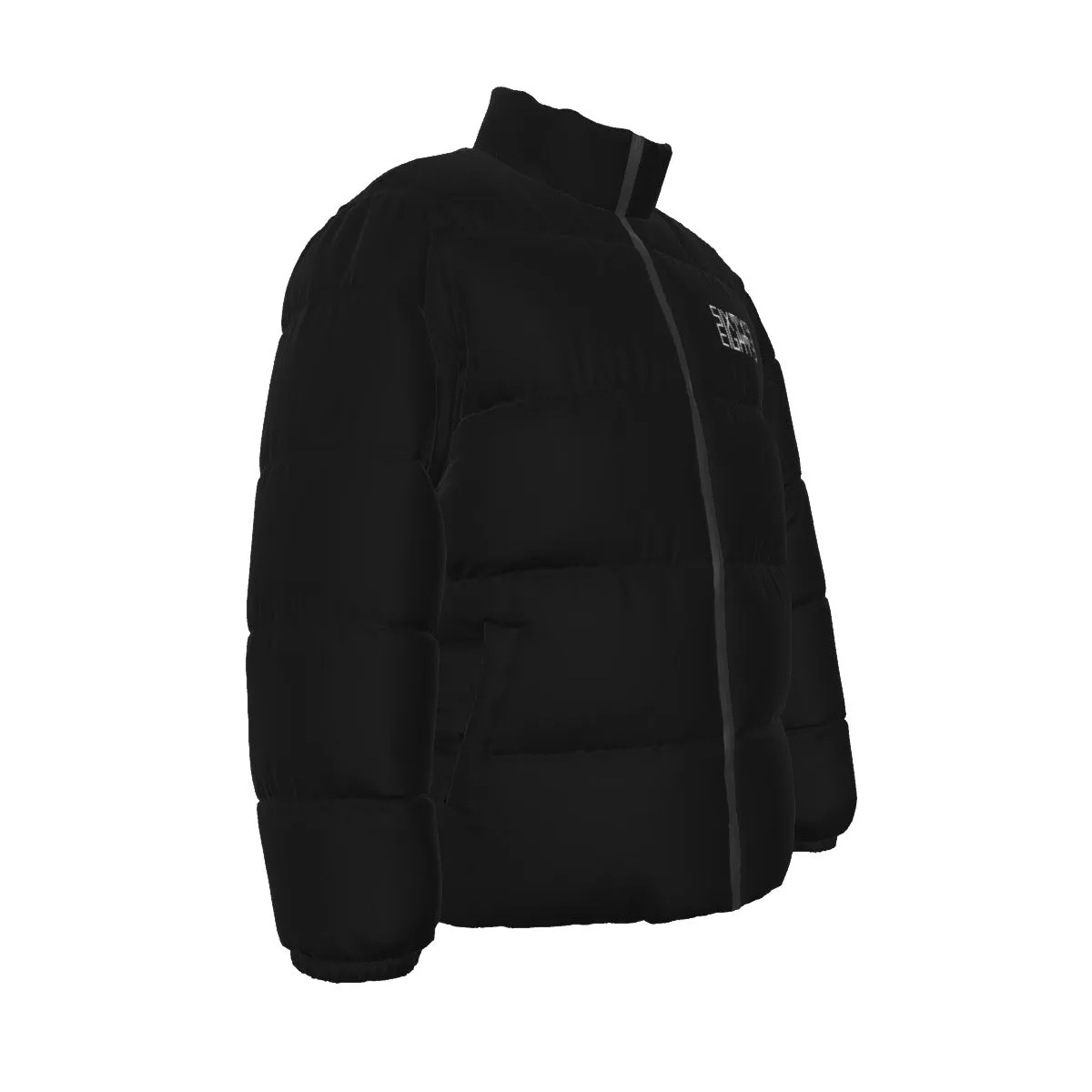 Sixty Eight 93 Logo White Black Unisex Puffer Jacket