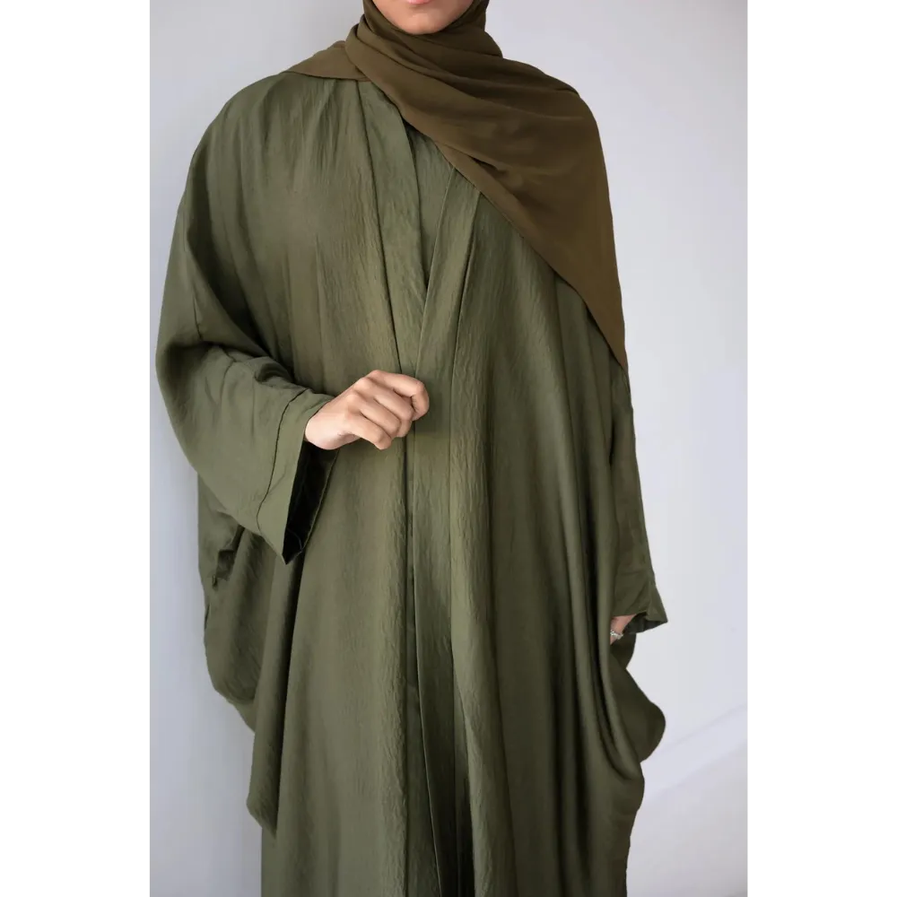 Slip Dress and Loose Fit Abaya (Wild Forest)