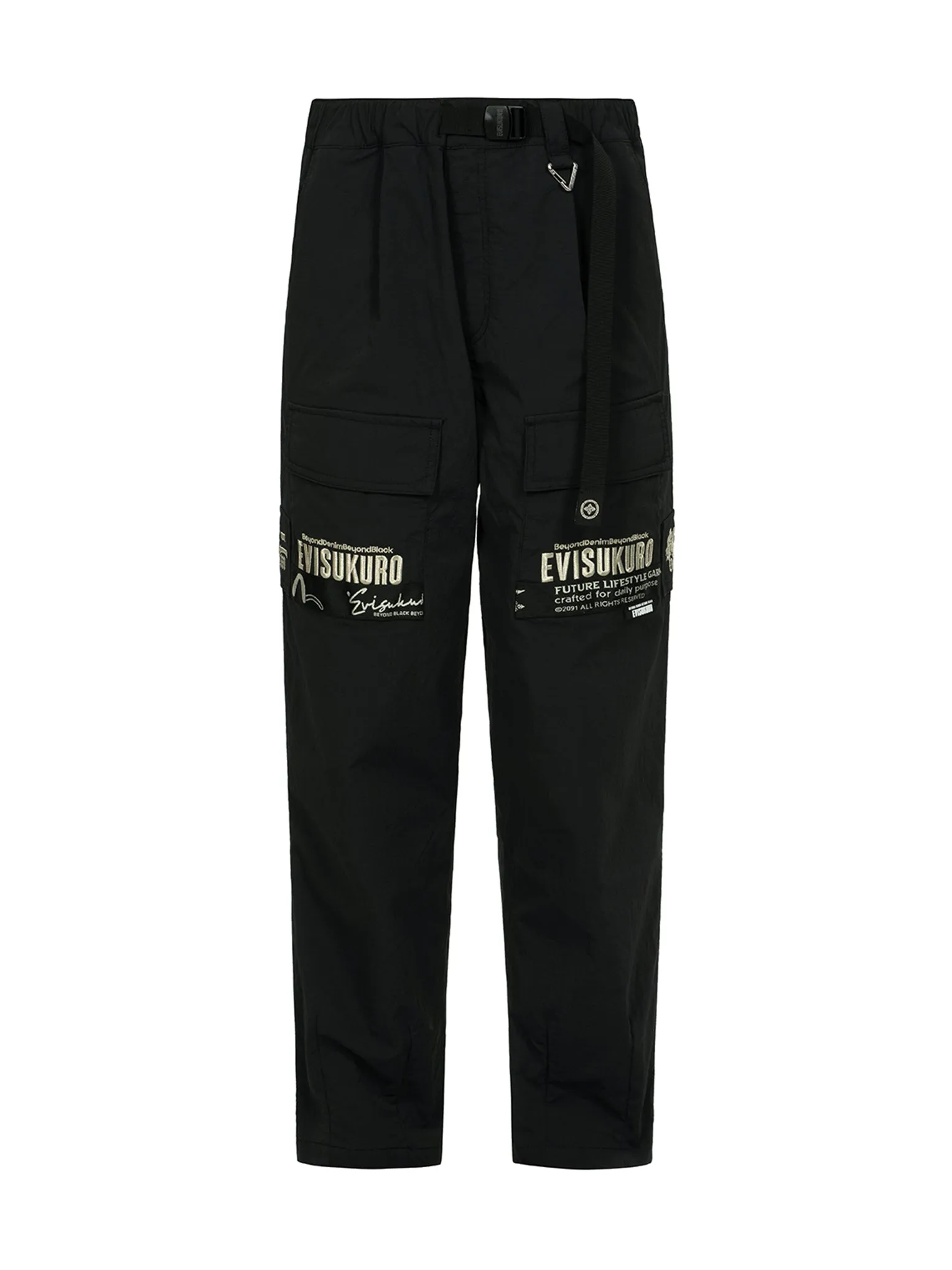 Slogan Embroidery Cargo Fashion fit Pants