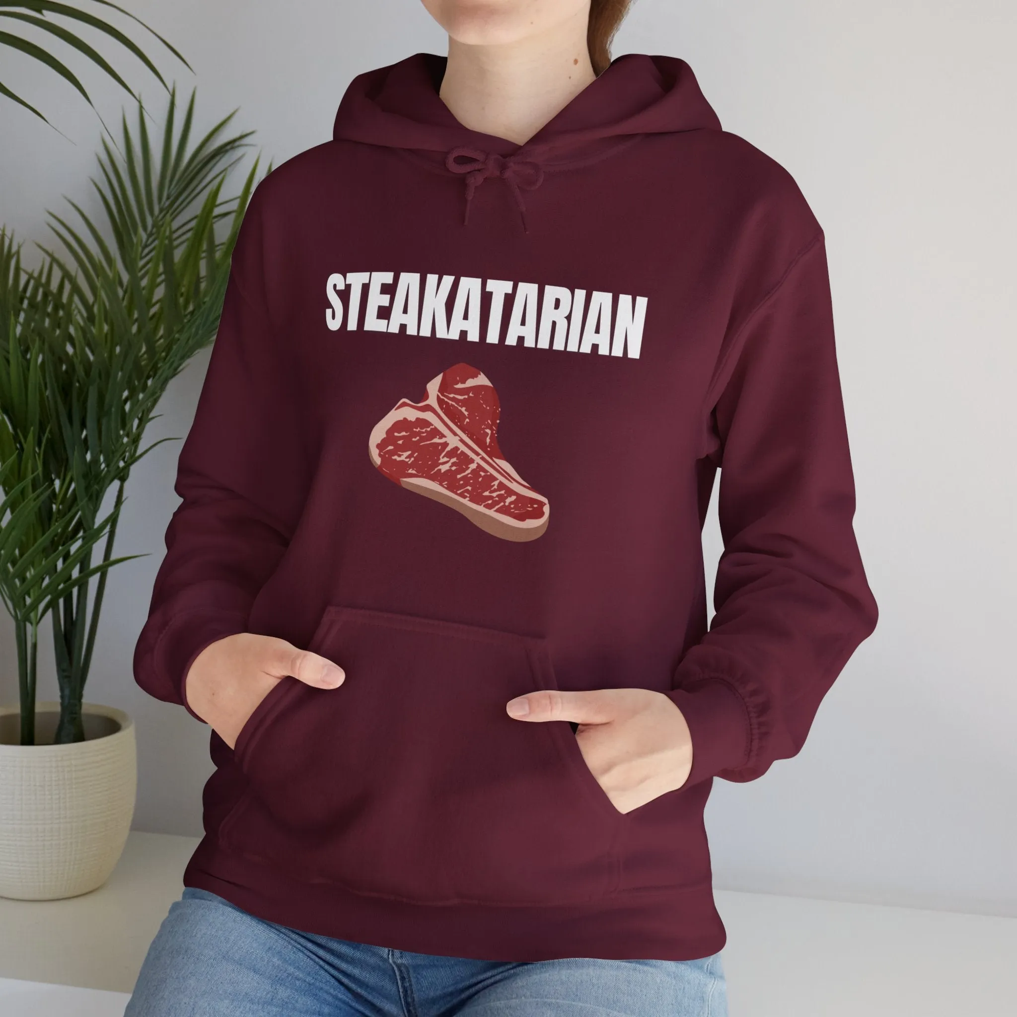 Steak Hoodie for Steak Lover Gift for Meat Lover  Gift for Carnivore Heavy Thick Hoodie STEAKATARIAN