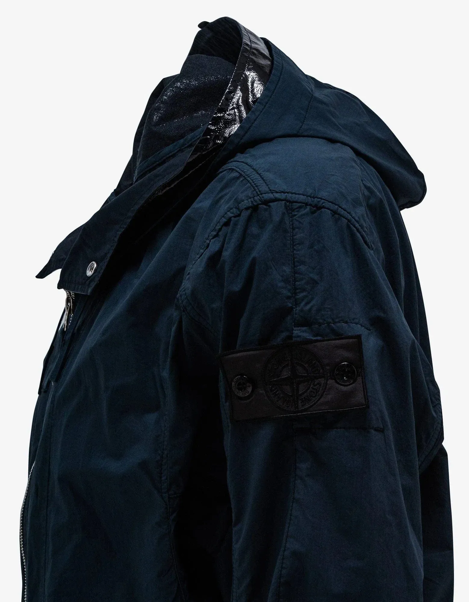 Stone Island Shadow Project Navy Blue HD Pelleovo Cotton-TC Short Parka Jacket