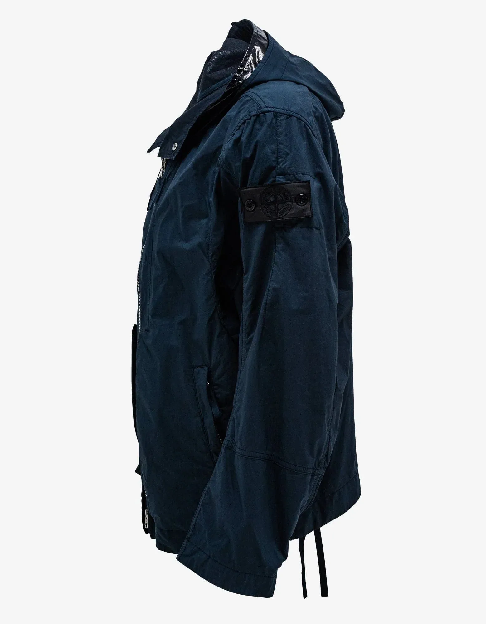 Stone Island Shadow Project Navy Blue HD Pelleovo Cotton-TC Short Parka Jacket