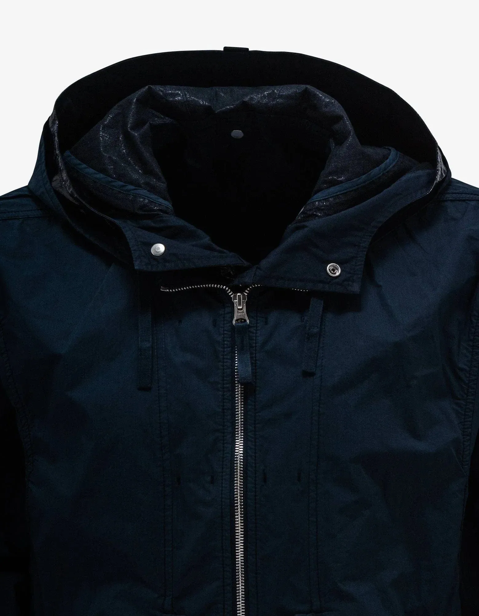 Stone Island Shadow Project Navy Blue HD Pelleovo Cotton-TC Short Parka Jacket