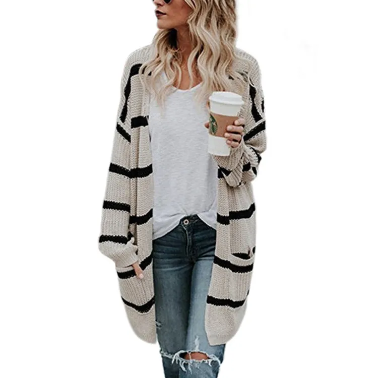 Striped Pocket Cardigan