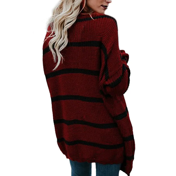 Striped Pocket Cardigan