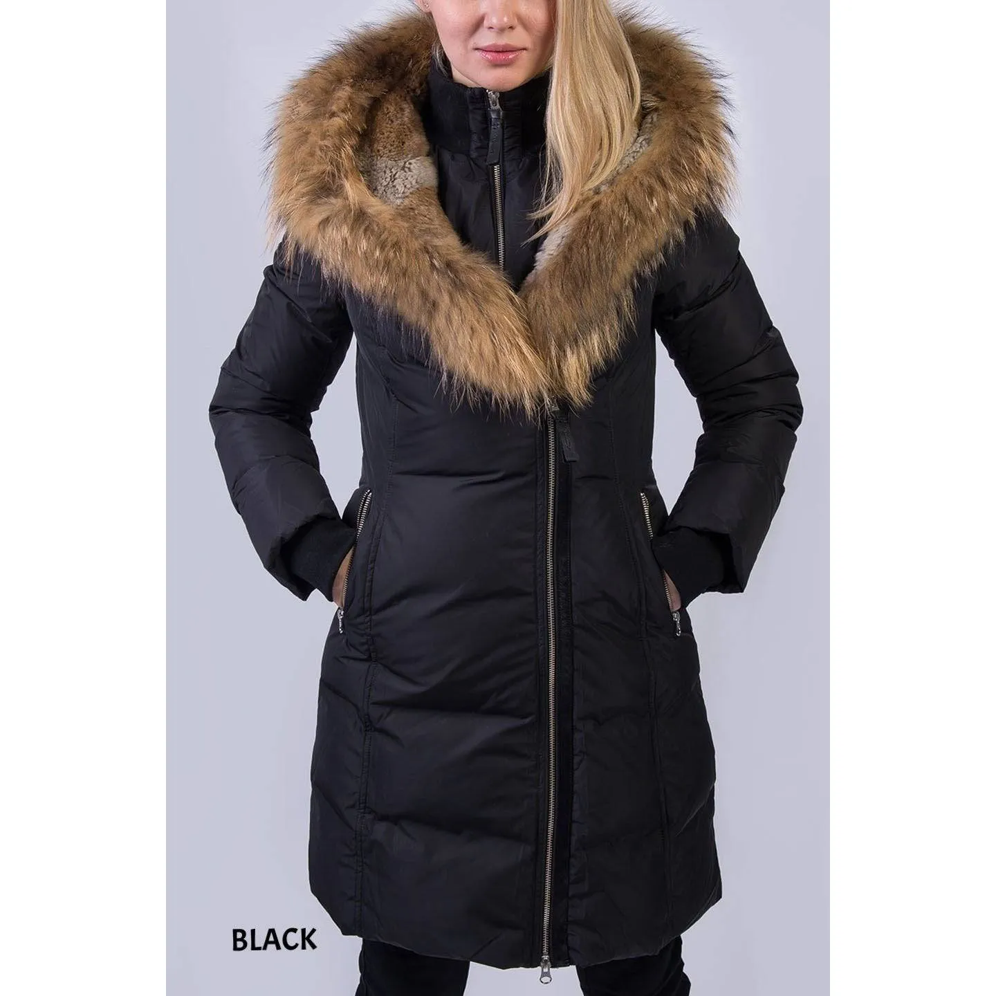 TOWMY BY SNOWIMAGE Down Coat with Real Fur