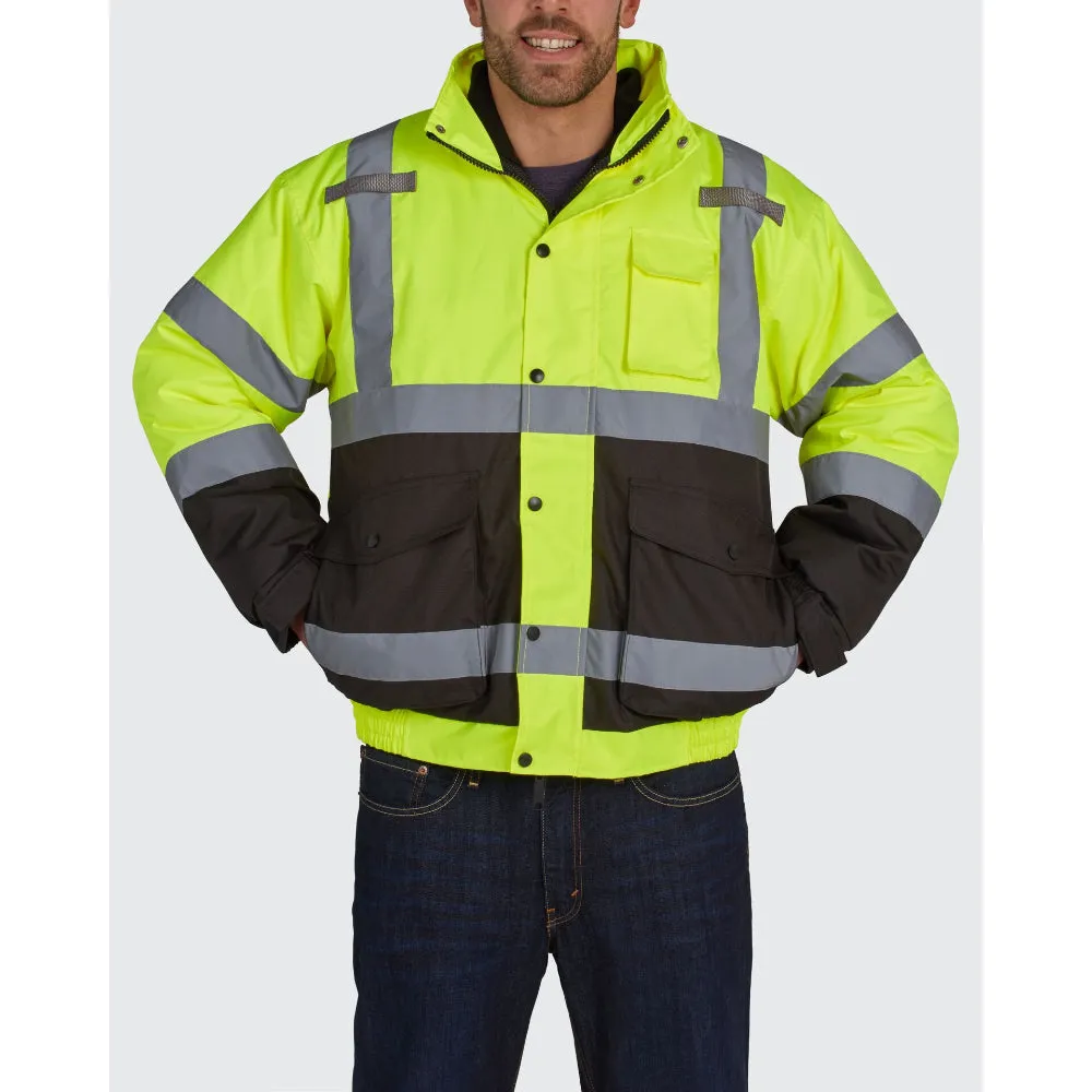 Utility Pro Hi Vis Bomber Class 3 Jacket with Removable Fleece - UHV563