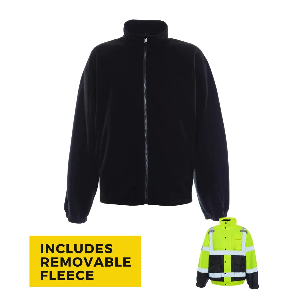 Utility Pro Hi Vis Bomber Class 3 Jacket with Removable Fleece - UHV563