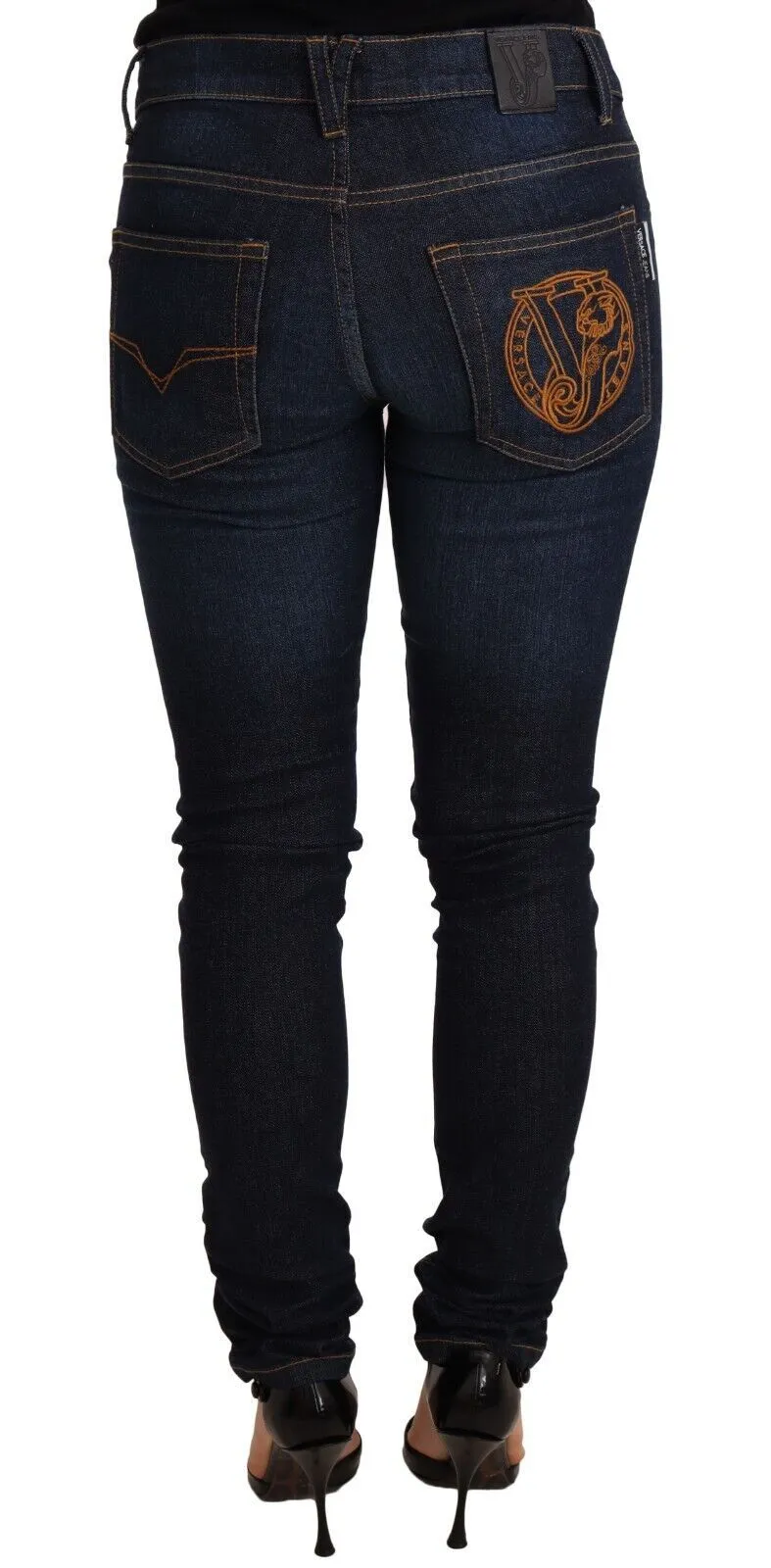 Versace Jeans Elegant Low Waist Skinny Designer Jeans