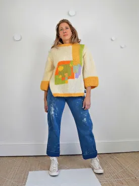 Vintage 60's Art To Wear Wool Sweater