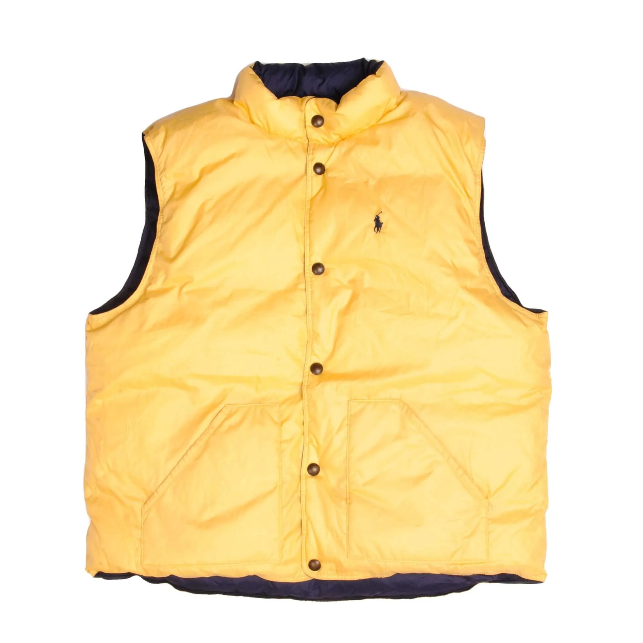 VINTAGE DEADSTOCK REVERSIBLE POLO RALPH LAUREN SLEEVELESS VEST PUFFER DOWN JACKET 90S SIZE 2XL