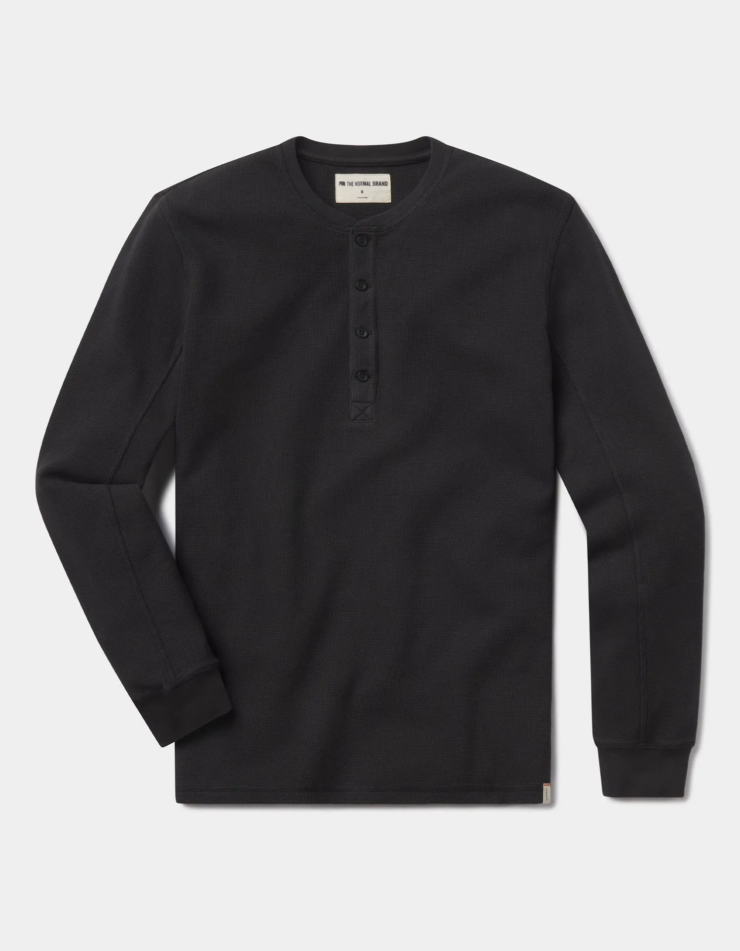 Vintage Thermal Mountain Henley in Black