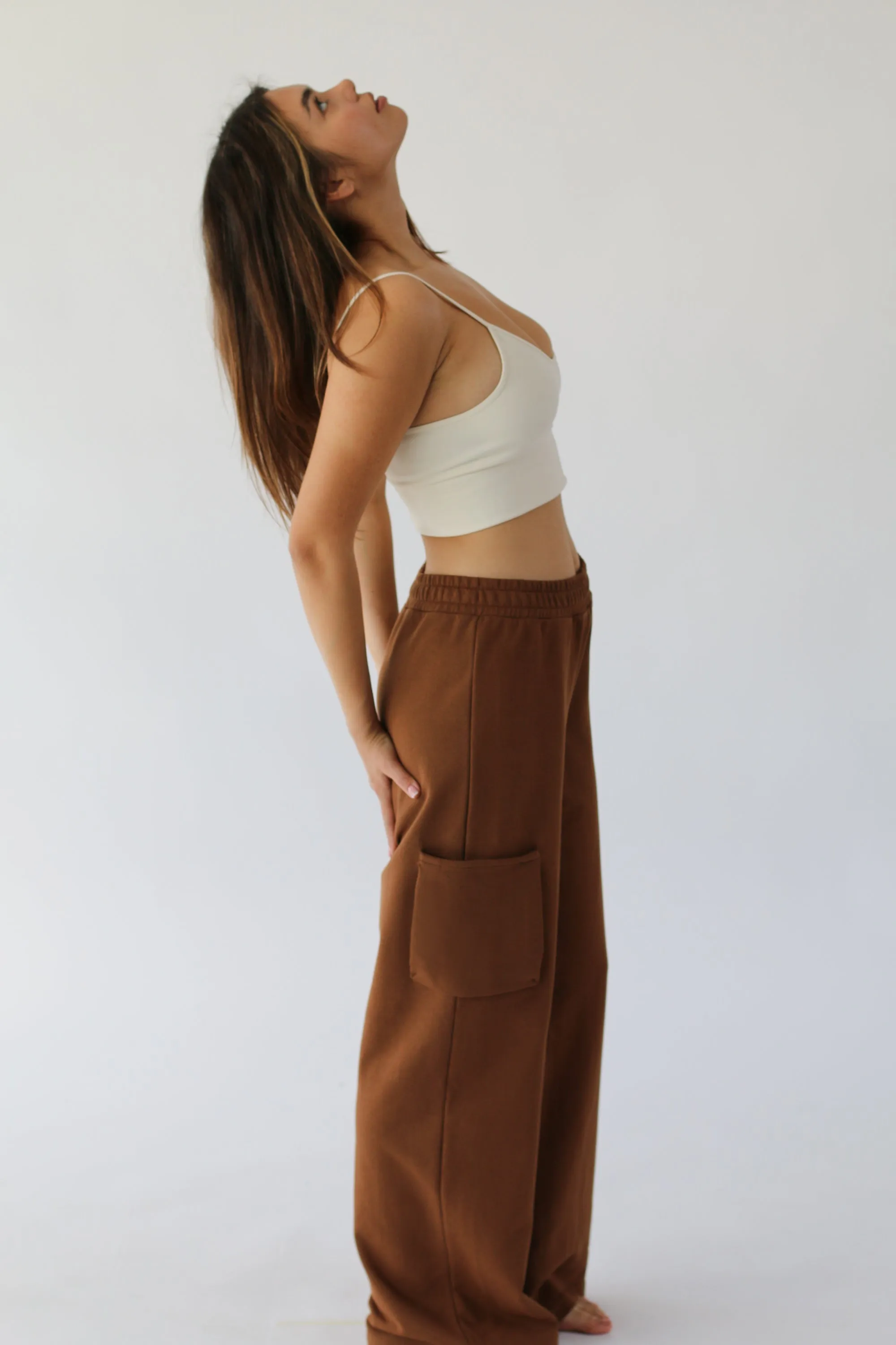 WIDE LEG CARGO SWEATPANT