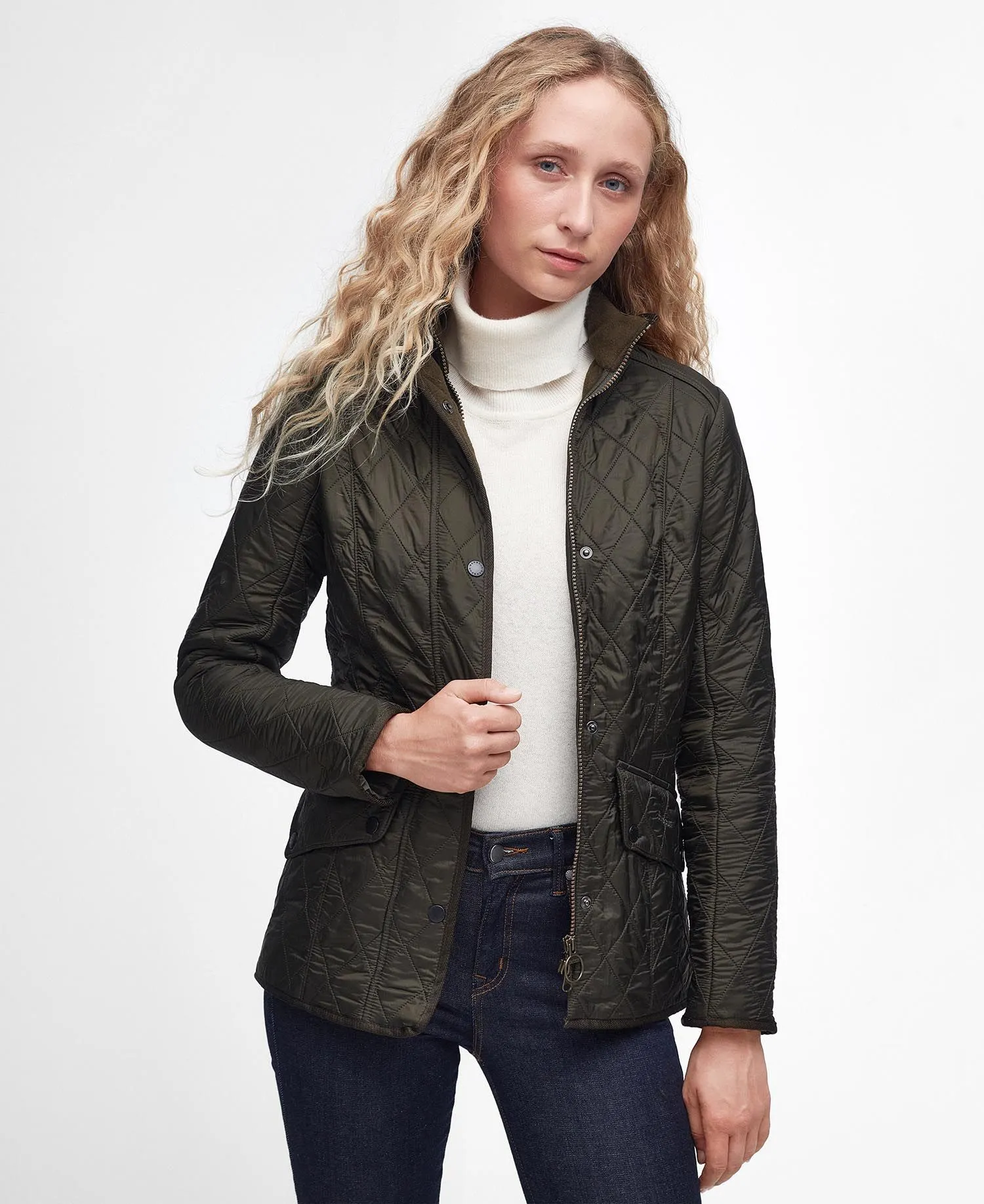 Women's Barbour | Calvary Polarquilt Quilted Jacket | Dark Olive