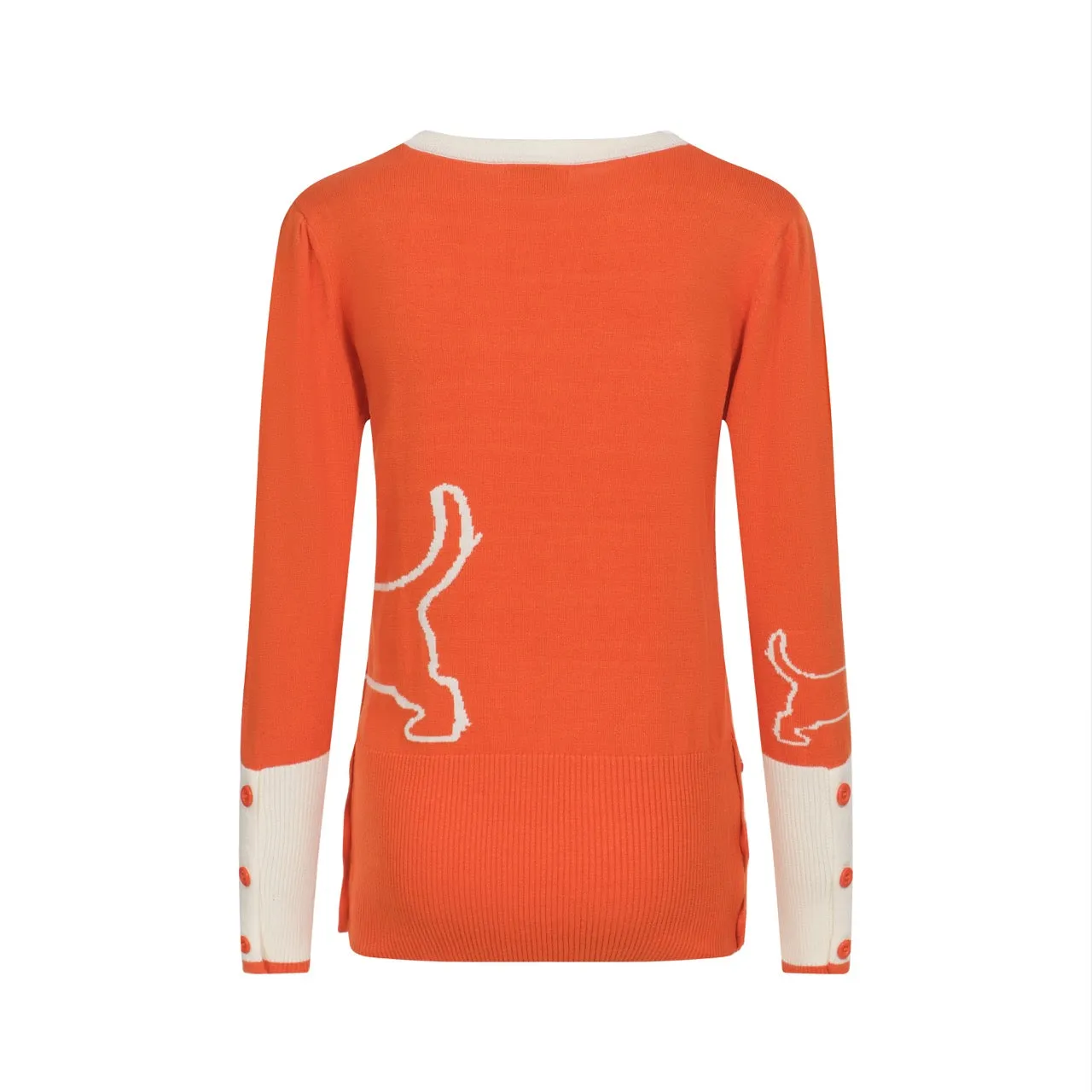 Women's orange vintage knit jumper