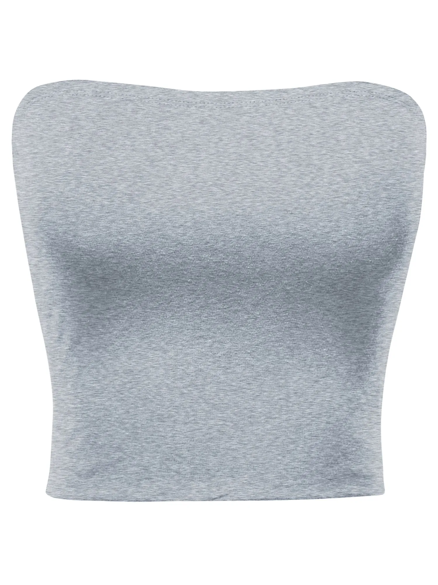 Women's Strapless Bandeau Double Layered Basic Casual Tube Top (FWT1002)