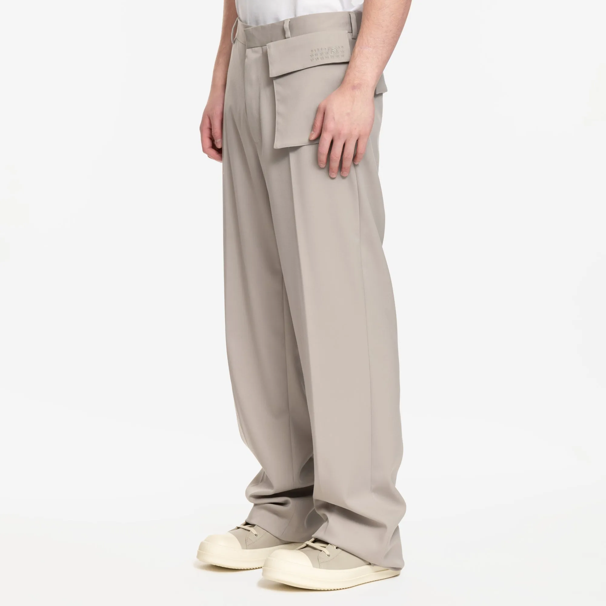 Wool Cargo Pocket Pants