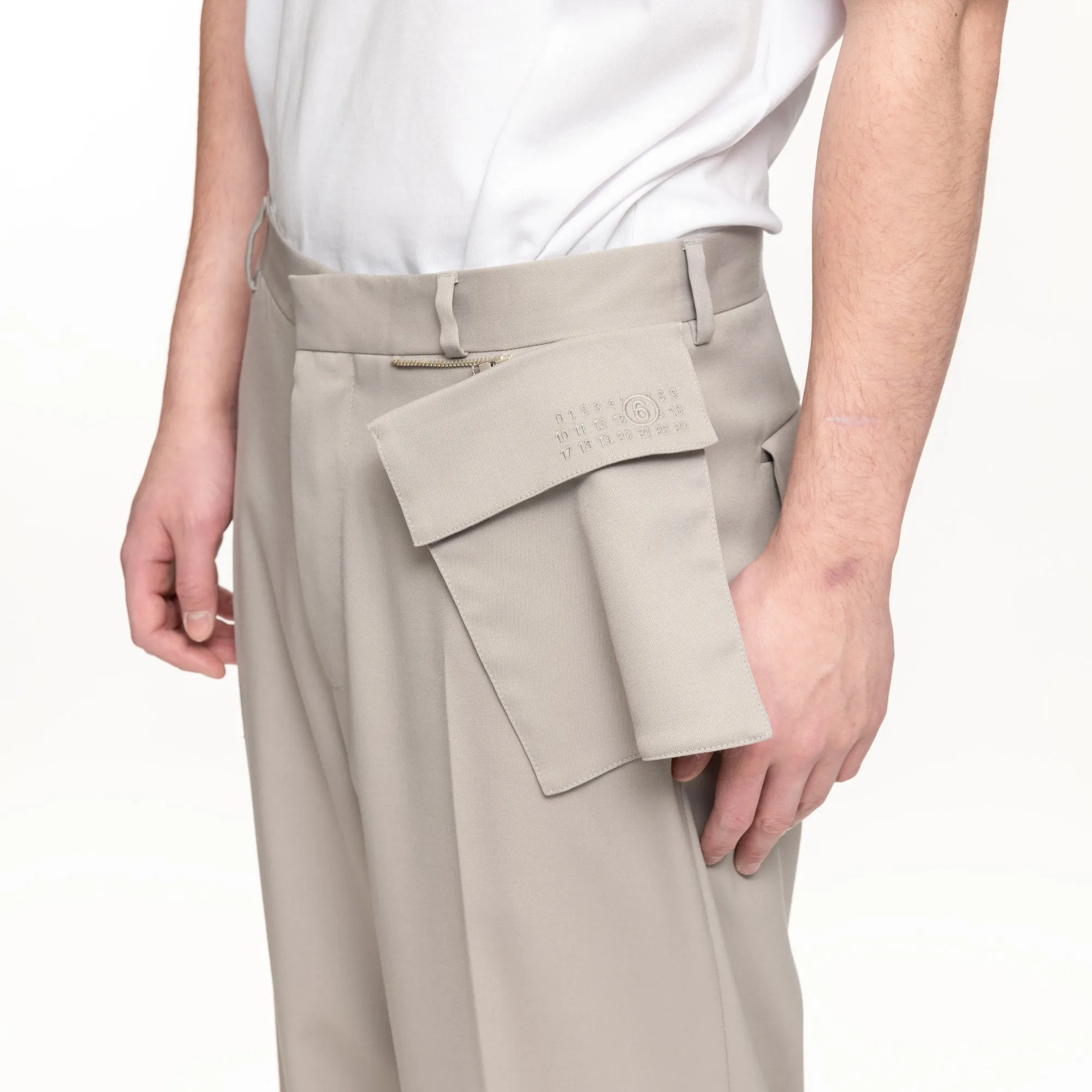 Wool Cargo Pocket Pants